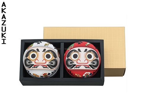 Daruma tea canisters gift set